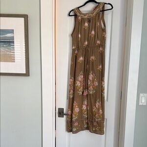 Spartina 449 Brown Floral Maxi Dress